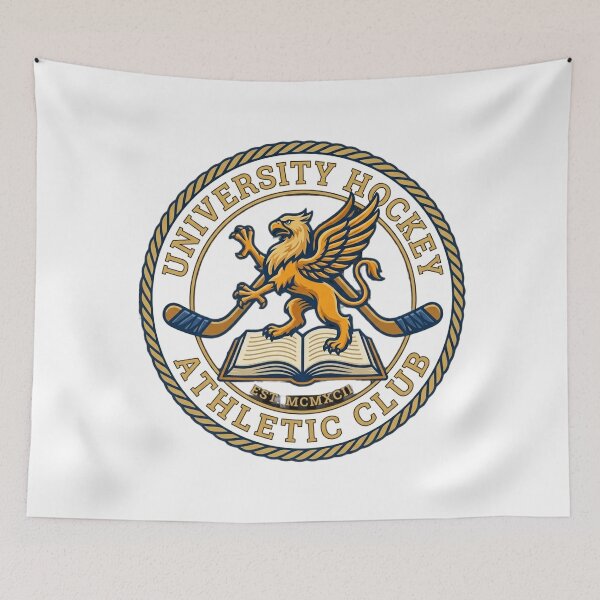 Item preview, Vintage University Hockey Athletic Club Crest-off campus designed and sold by Fatomfatom.