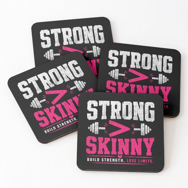 Item preview, Strong Over Skinny Gym Girl Quote designed and sold by StoryInCode.