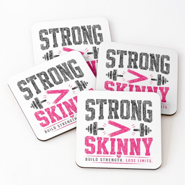 Item preview, Strong Over Skinny Gym Girl Quote designed and sold by StoryInCode.