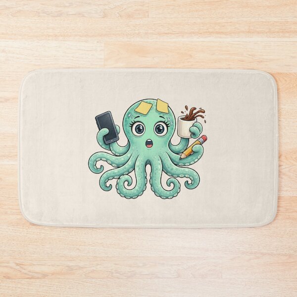 Item preview, Overwhelmed Multitasking Octopus Chaos designed and sold by just a midlife crisis.