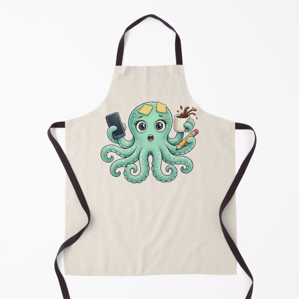 Item preview, Overwhelmed Multitasking Octopus Chaos designed and sold by just a midlife crisis.