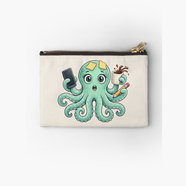 Item preview, Overwhelmed Multitasking Octopus Chaos designed and sold by just a midlife crisis.