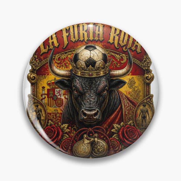 Item preview, Spain Soccer Bull - La Furia Roja Vintage  Matador Football Fan T-Shirt designed and sold by 18-30.