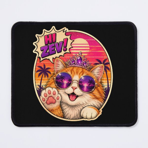 Item preview, Cute Princess Cat Shirt Hi Zev Retro Sunset Sunglasses Crown T-Shirt, Cat Mom Gift Graphic Tee designed and sold by pipolabco.
