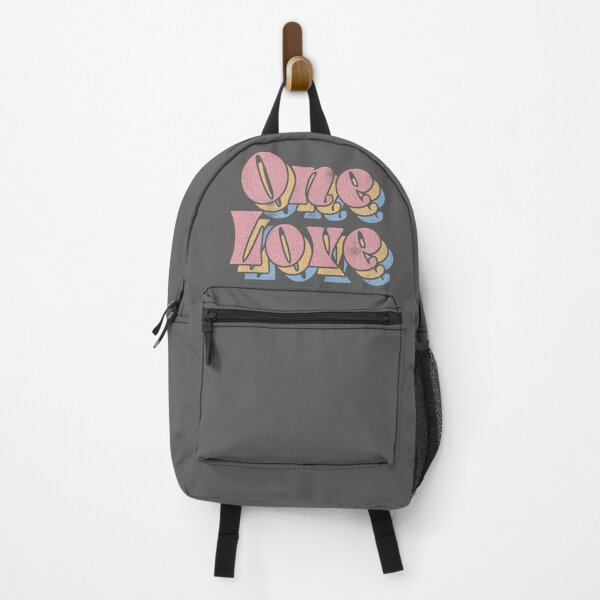 Item preview, Retro One Love Stacked Colorful Typography Design designed and sold by The secret storage room.