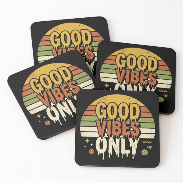 Item preview, Good Vibes Only Retro Dripping Text Sunset designed and sold by InfiniteOrbit.