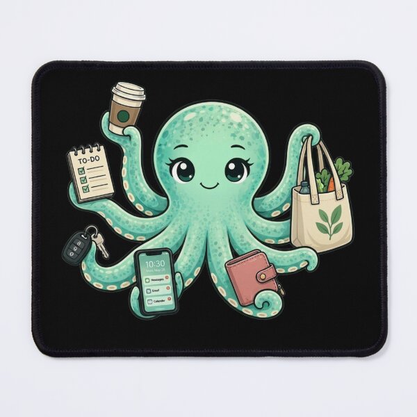 Item preview, Chaotic Multitasking Octopus Running Errands designed and sold by just a midlife crisis.