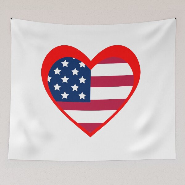 Artikelvorschau, Rotes USA‑Herz entworfen und verkauft von The Best Designs.