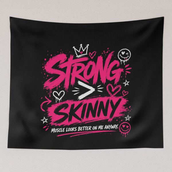Item preview,  Strong Not Skinny Funny Gym Shirt designed and sold by StoryInCode.