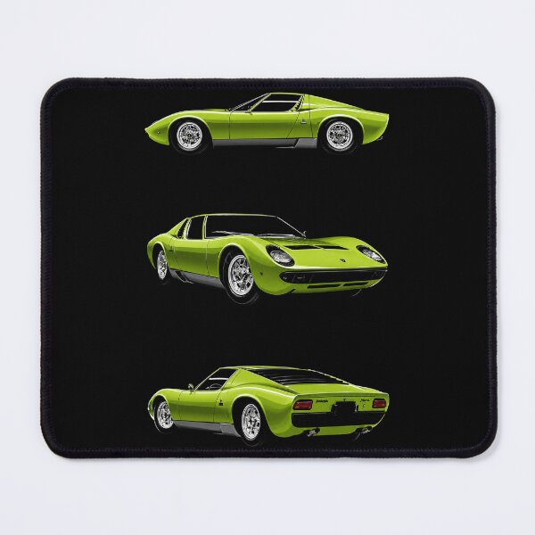 Item preview, Lamborghini Miura – Green Classic Italian Supercar Profile Art designed and sold by Stinky Lincy's Apparel Company.