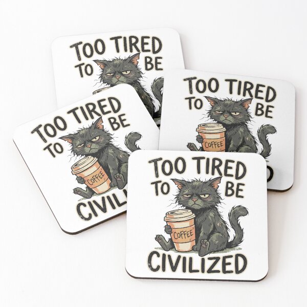 Item preview, Tired Cat Coffee Meme designed and sold by spoofdesign.