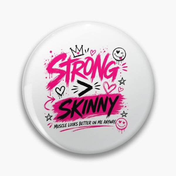 Item preview, Strong Not Skinny Funny Gym Shirt designed and sold by StoryInCode.
