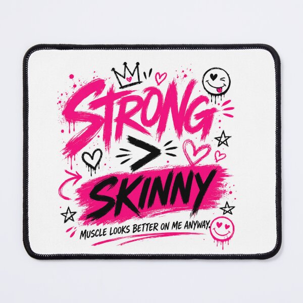 Item preview, Strong Not Skinny Funny Gym Shirt designed and sold by StoryInCode.