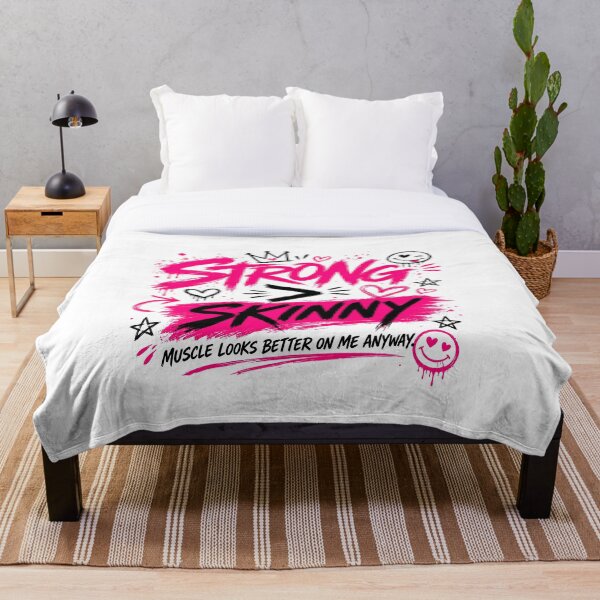 Item preview, Strong Not Skinny Funny Gym Shirt designed and sold by StoryInCode.