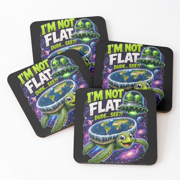 Item preview, I’m Not Flat Dude Alien Turtle Design designed and sold by FREENATION2026.