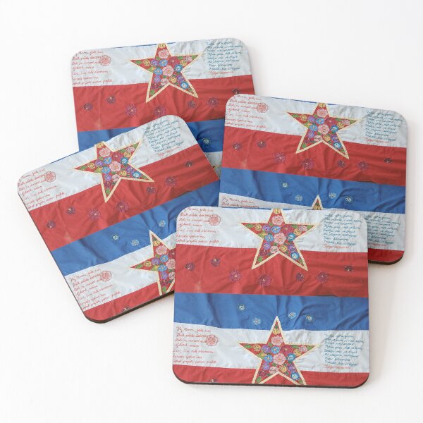 Item preview, Artsy Yugoslav flag by Selma designed and sold by Soulfabrik.