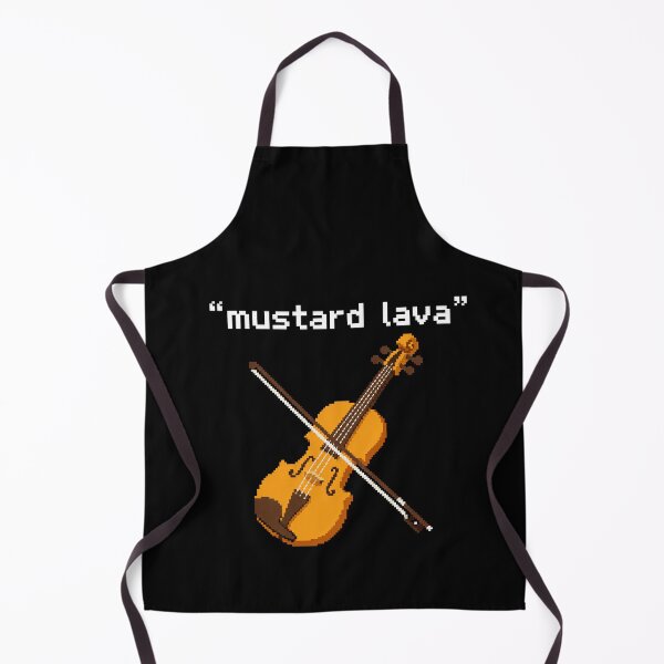 Item preview, Mustard Lava Pixel Violin Music Meme designed and sold by elderberry.