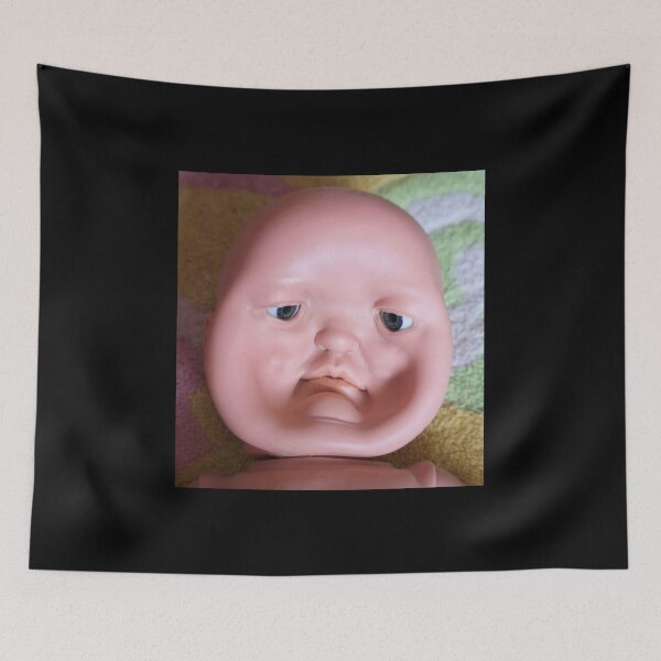 Item preview, Doll Face Side Eye Reaction Meme designed and sold by elderberry.