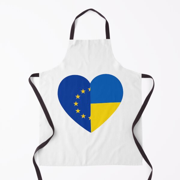 Item preview, European Union Ukraine | Dual Flag Heart designed and sold by sublimesun.