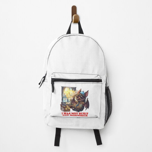 Item preview, I Was Not Built for Mornings Bat Meme designed and sold by Burnout-Beasts.