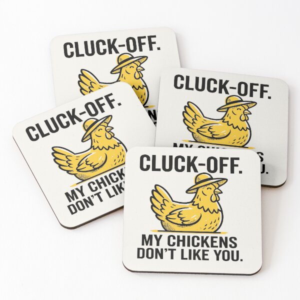 Item preview, cluck-off, my chickens don't like you - sarcastic funny farming vintage retro eroded design designed and sold by bard-art.