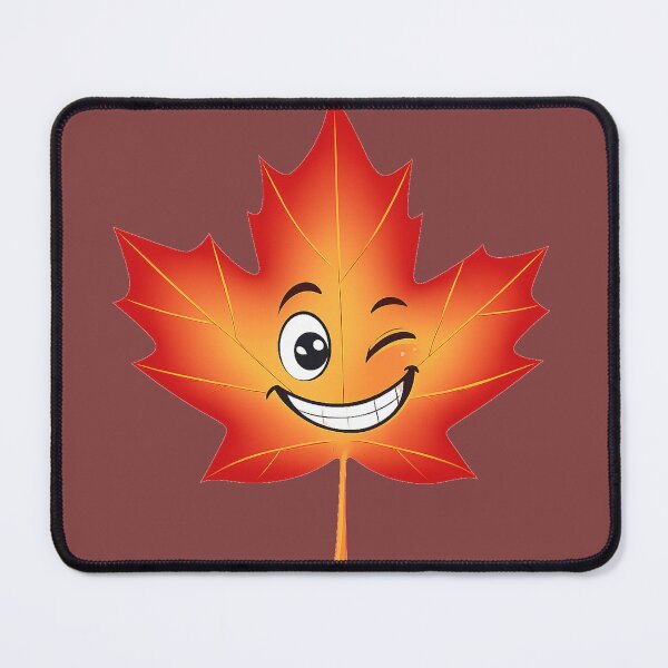 Item preview, Cute Smiling Autumn Maple Leaf designed and sold by NatalyArtStudio.