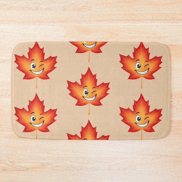 Item preview, Cute Smiling Autumn Maple Leaf designed and sold by NatalyArtStudio.