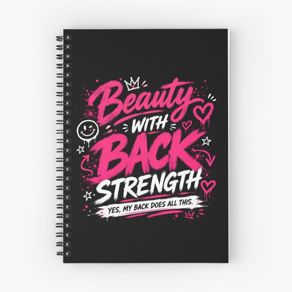Item preview, Beauty With Back Strength Funny Gym Shirt designed and sold by StoryInCode.