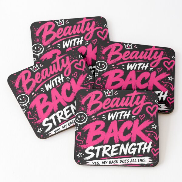 Item preview, Beauty With Back Strength Funny Gym Shirt designed and sold by StoryInCode.
