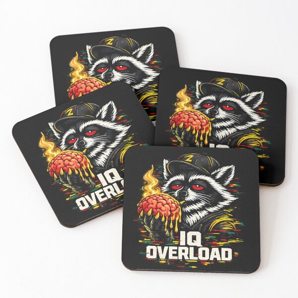 Item preview, IQ OVERLOAD Raccoon Shirt, Funny Overthinking Tee, Mental Breakdown Graphic T-Shirt, Chaos Brain Meme Streetwear Hoodie Gift designed and sold by clockedoutwearshop.