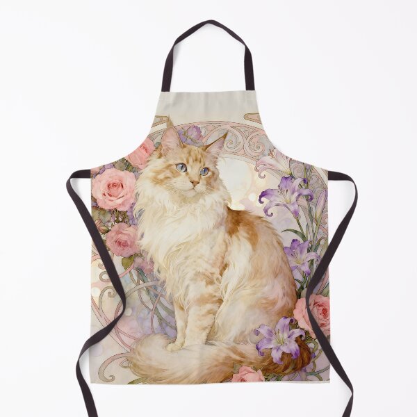 Item preview, Art Nouveau Maine Coon Cat designed and sold by Glimmersmith.