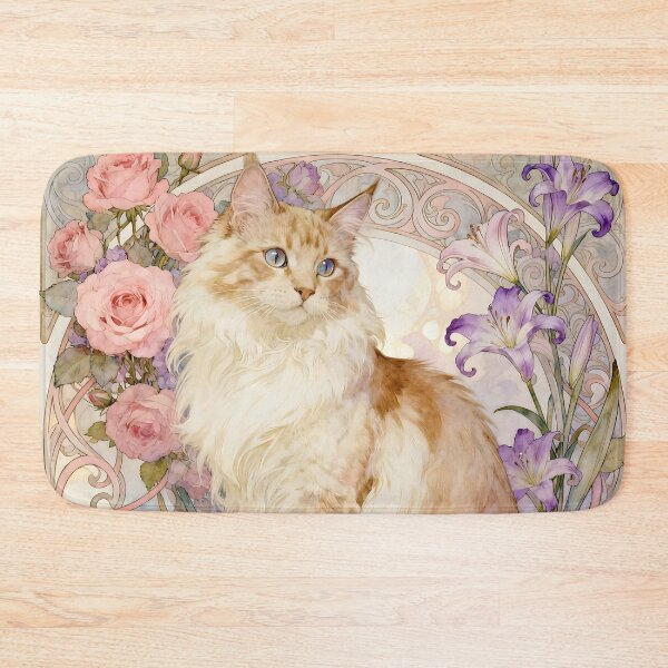 Item preview, Art Nouveau Maine Coon Cat designed and sold by Glimmersmith.