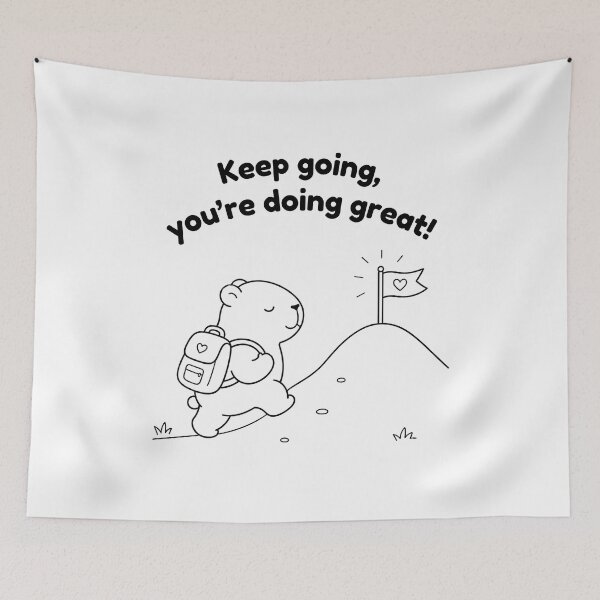Item preview, Keep Going Capybara – Simple Minimalist Animal Design designed and sold by PAPIRO SIGLO XXI.