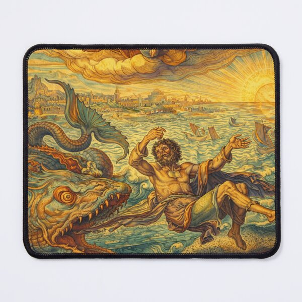 Item preview, Jonah Whale Biblical Illustration for Vintage Art Lovers designed and sold by RickE.