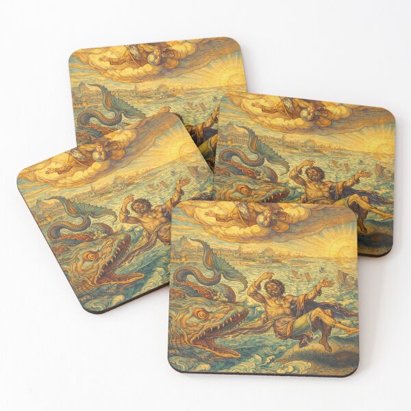 Item preview, Jonah Whale Biblical Illustration for Vintage Art Lovers designed and sold by RickE.