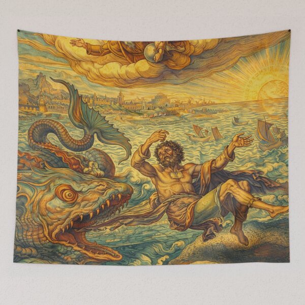 Item preview, Jonah Whale Biblical Illustration for Vintage Art Lovers designed and sold by RickE.