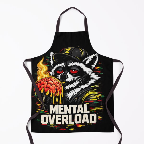 Item preview, MENTAL OVERLOAD Raccoon Shirt Chaos Meme Tee designed and sold by clockedoutwearshop.