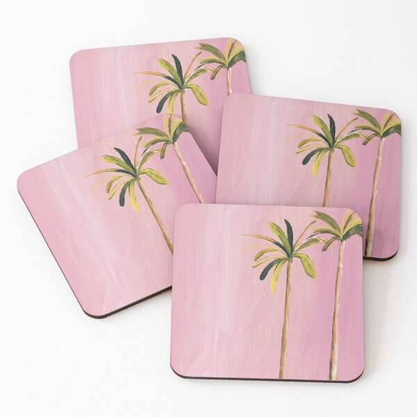 Item preview, Aesthetic Pink Palm Tree Wall Art Minimalist Tropical Painting designed and sold by Laura Vancleave.
