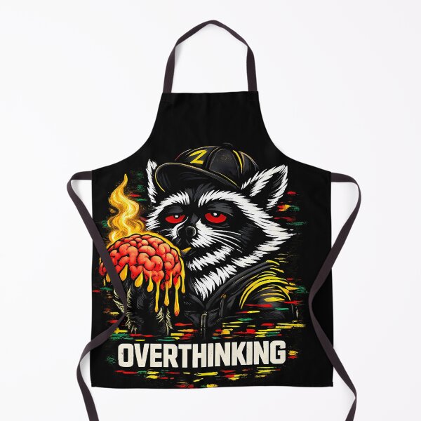 Item preview, OVERTHINKING Raccoon Shirt Funny Anxiety Meme Tee designed and sold by clockedoutwearshop.