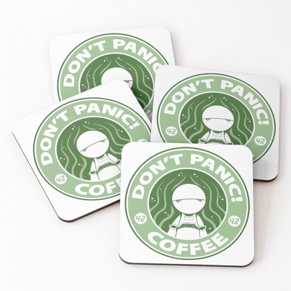 Item preview, Don't Panic Coffee - Galaxy Hitchhiker Cafe Logo designed and sold by MrGlayga.