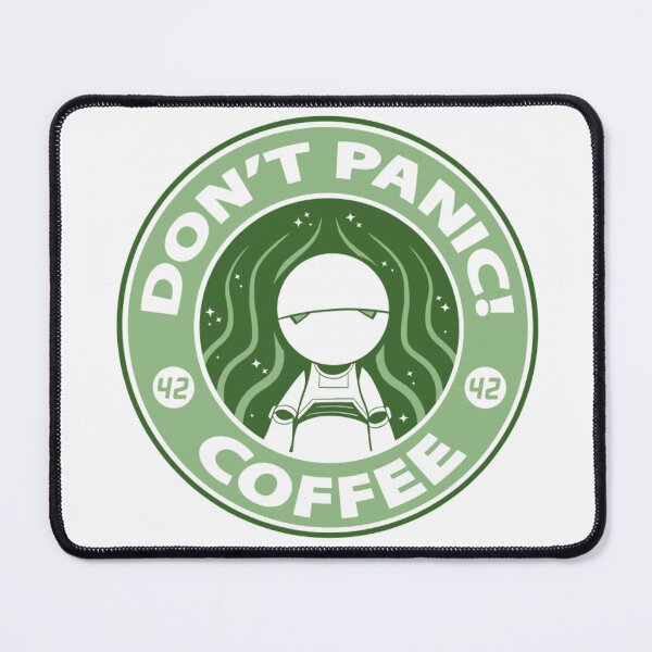 Item preview, Don't Panic Coffee - Galaxy Hitchhiker Cafe Logo designed and sold by MrGlayga.