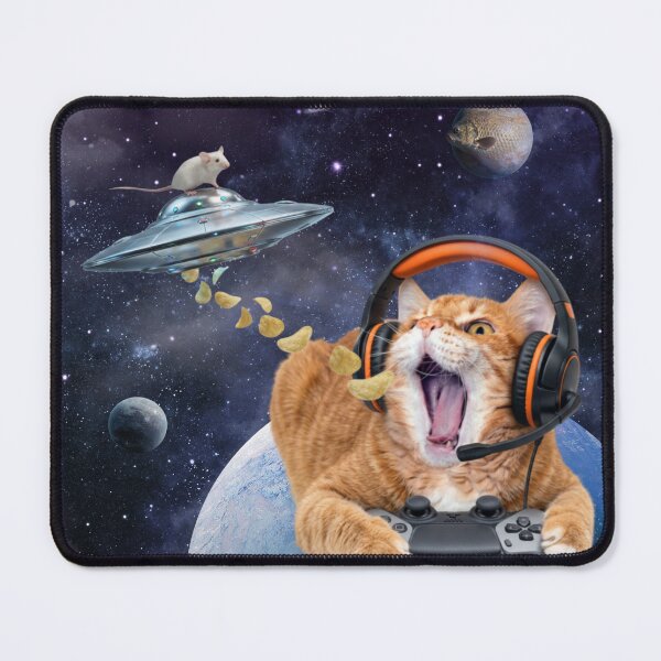 Item preview, Gaming in space meow designed and sold by Tonickay.