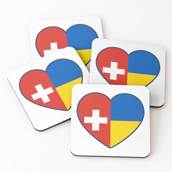 Item preview, Switzerland Ukraine | 2 Nations 1 Heart designed and sold by sublimesun.