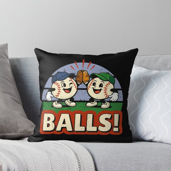 Item preview, Funny Baseball Pun – Balls! Retro Baseball Mascots designed and sold by KennyTheBartender.