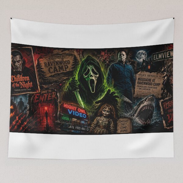 Item preview, Classic Halloween Horror Collage Ak designed and sold by Alka47u.