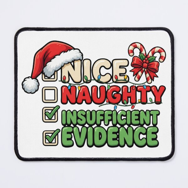 Item preview, funny insufficient evidence santa christmas art designed and sold by ArtDesignTp.