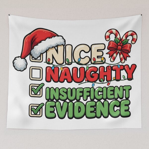 Item preview, funny insufficient evidence santa christmas art designed and sold by ArtDesignTp.