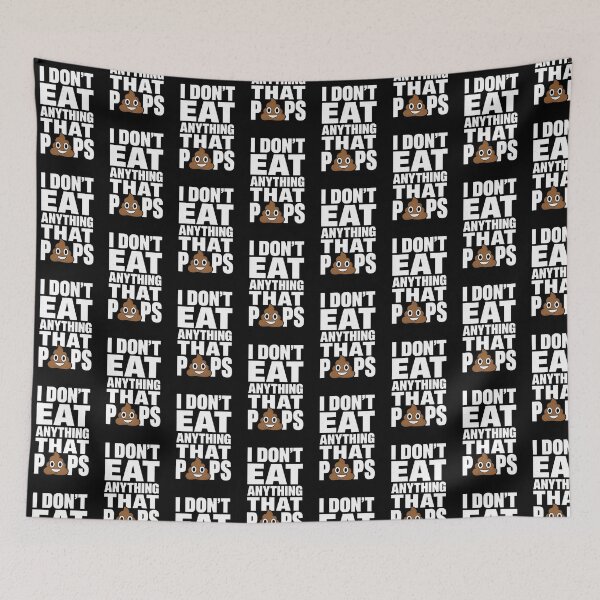 Item preview, I Don’t Eat Anything That Poops Funny Vegan Vegetarian Shirt designed and sold by Beauty2244.