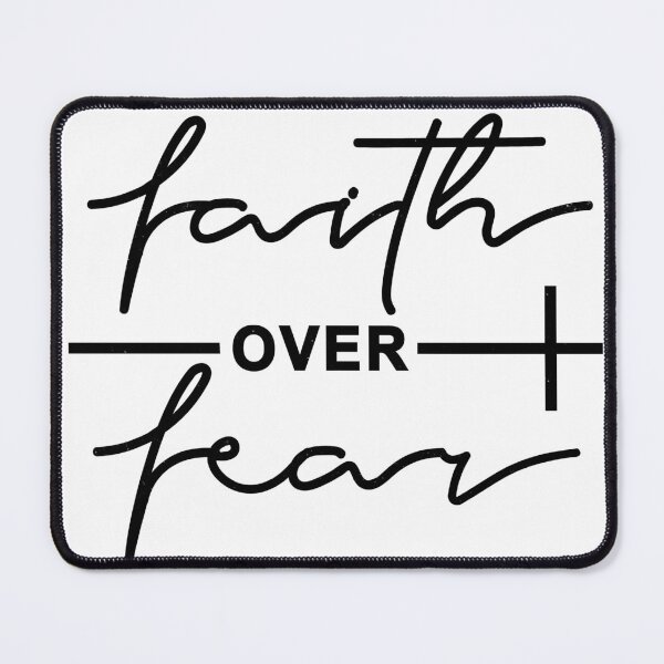 Item preview, Faith Over Fear Christian Minimalist Typography designed and sold by The secret storage room.