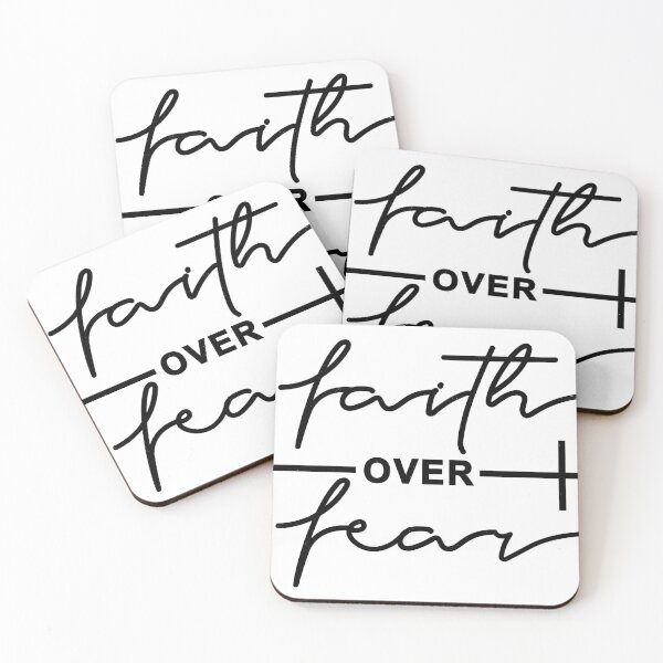 Item preview, Faith Over Fear Christian Minimalist Typography designed and sold by The secret storage room.